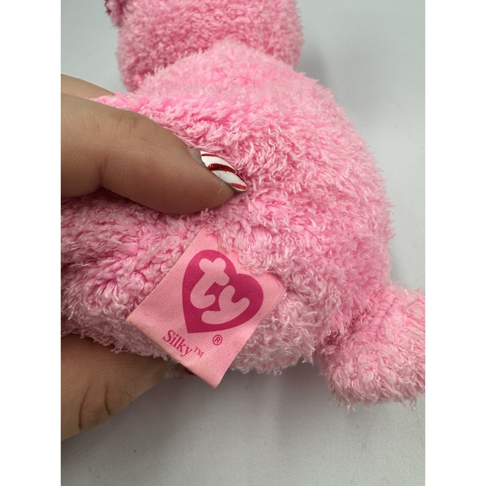 Retired VTG 2004 SILKY Original Ty "Pinkys" Collection PINK PIG Ty Beanie Babies - Picture 6 of 10